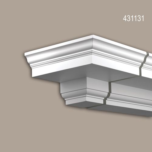 Élément d'aboutement Profhome 431131 Moulure de façade Élement décorative Élément de façade style Néo-Classicisme blanc