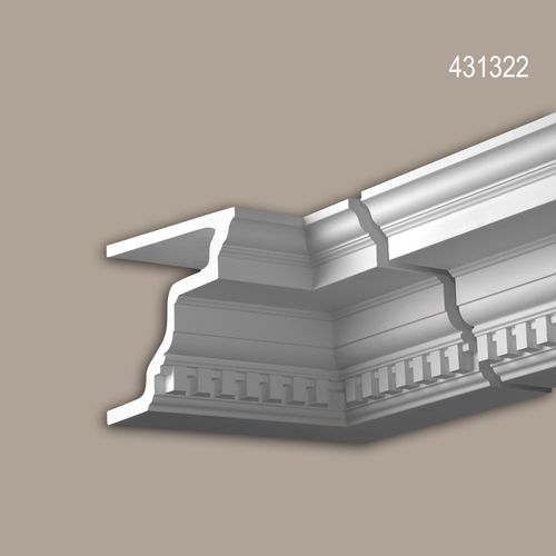 Pièce-raccord angle interne Profhome 431322 Moulure exterieure Élement angulaire Élément de façade design intemporel classique blanc
