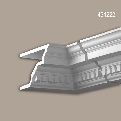Pièce-raccord angle interne Profhome 431222 Moulure exterieure Élement angulaire Élément de façade design intemporel classique blanc