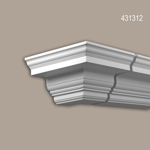 Pièce-raccord angle externe Profhome 431312 Moulure exterieure Élement angulaire Élément de façade design intemporel classique blanc