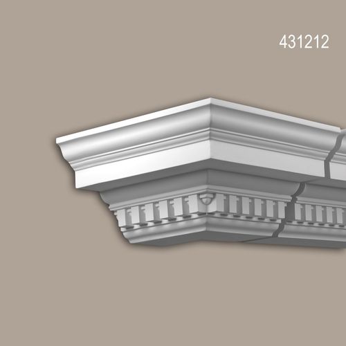 Pièce-raccord angle externe Profhome 431212 Moulure exterieure Élement angulaire Élément de façade design intemporel classique blanc