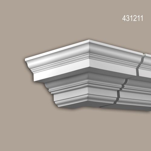 Pièce-raccord angle externe Profhome 431211 Moulure exterieure Élement angulaire Élément de façade style Néo-Classicisme blanc