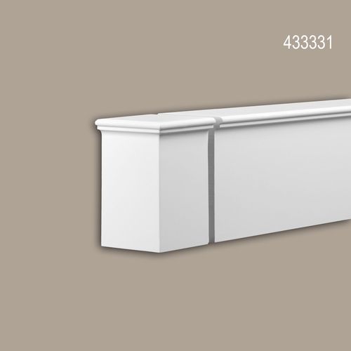 Élément d'aboutement Profhome 433331 Moulure de façade Élement décorative Élément de façade design moderne blanc
