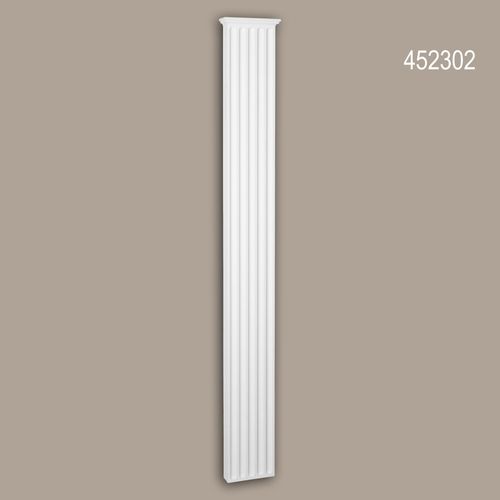 Fût de pilastre Profhome 452302 Élément de façade Pilastre Moulure exterieure style corinthien blanc