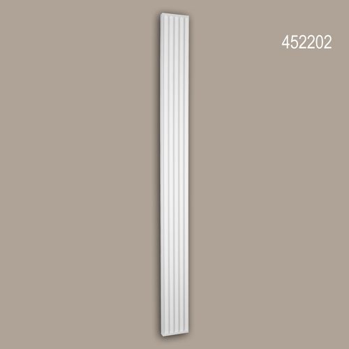Fût de pilastre Profhome 452202 Élément de façade Pilastre Moulure exterieure style ionique blanc
