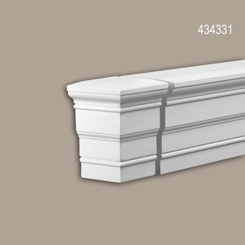Élément d'aboutement Profhome 434331 Moulure de façade Élement décorative Élément de façade design moderne blanc