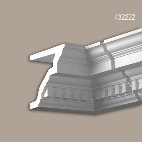 Pièce-raccord angle interne Profhome 432222 Moulure exterieure Élement angulaire Élément de façade design intemporel classique blanc