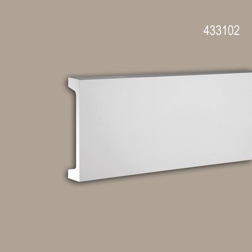 Frise Profhome 433102 Profil de façade Moulure décorative Moulure décorative design moderne blanc 2 m