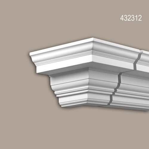 Pièce-raccord angle externe Profhome 432312 Moulure exterieure Élement angulaire Élément de façade design intemporel classique blanc