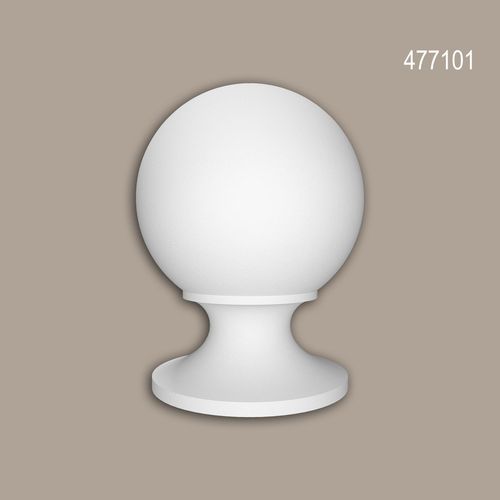 Chapeau poteau de balustrade Profhome 477101 Moulure exterieure Balustrade Élément de façade style Néo-Classicisme blanc