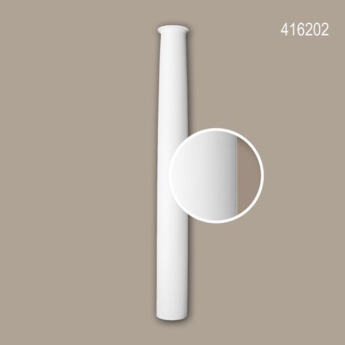 Fût de demi-colonne Profhome 416202 Moulure de façade Colonne Élément de façade style ionique blanc
