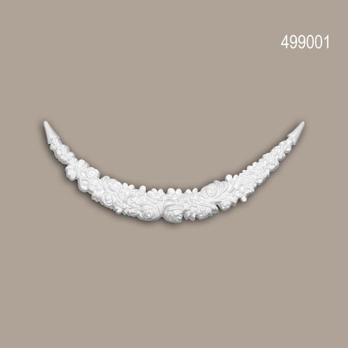 Élément décoratif Profhome 499001 Moulure de façade Élément de façade style Néo-Empire blanc