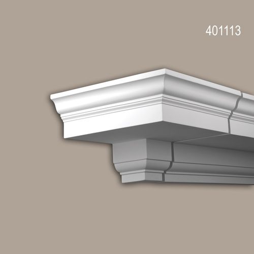 Pièce-raccord angle externe Profhome 401113 Moulure exterieure Élement angulaire Élément de façade style Néo-Classicisme blanc