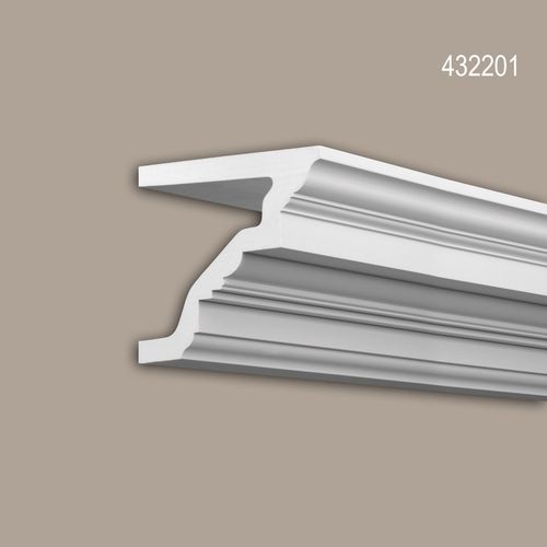 Corniche Profhome 432201 Profil de façade Moulure décorative Moulure décorative design intemporel classique blanc 2 m