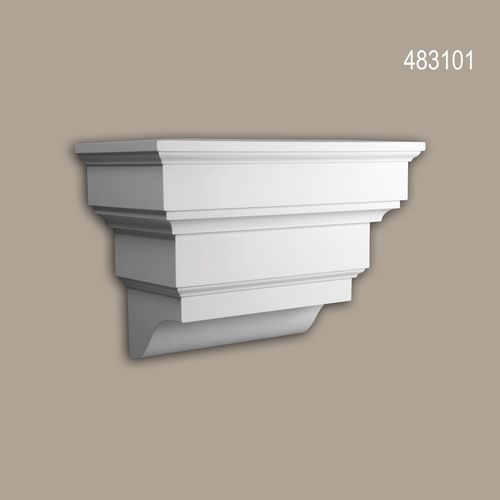 Console Profhome 483101 Moulure exterieure Élement décorative Élément de façade style toscan blanc
