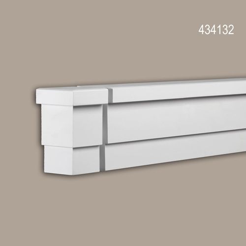 Élément d'aboutement Profhome 434132 Moulure de façade Élement décorative Élément de façade design moderne blanc