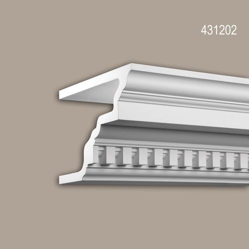 Corniche Profhome 431202 Profil de façade Moulure décorative Moulure décorative design intemporel classique blanc 2 m