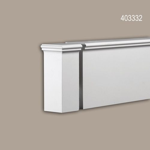 Élément d'aboutement Profhome 403332 Moulure exterieure Élement décorative Élément de façade design moderne blanc