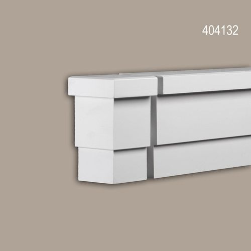 Élément d'aboutement Profhome 404132 Moulure exterieure Élement décorative Élément de façade design moderne blanc