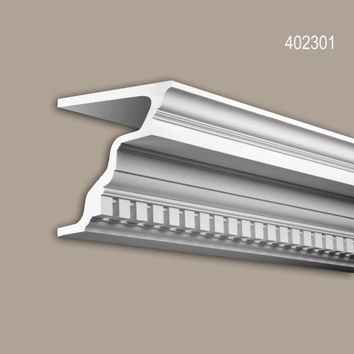 Corniche Profhome 402301 Profil de façade Moulure décorative Moulure décorative design intemporel classique blanc 2 m