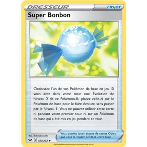 180/202 EB01:Épée et Bouclier Super Bonbon Carte Pokemon Neuve Française