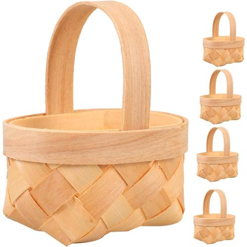 Kaki Foncé 20 Pièces Panier à Bonbons Avec Copeaux De Bois Mini Panier D'ornement De La Maison Mini Paniers Pour Faveurs Panier De Chocolat Moggio Pain Bébé Osier Sac De Voyage