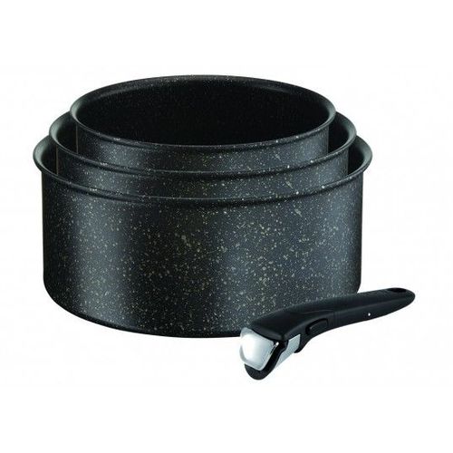 Tefal Ingenio De 3 Casseroles + Poignée, Revêtement Minéral, Induction L6719012