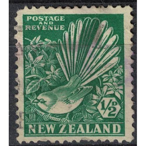 Nouvelle Zélande 1936 Oblitéré Used Bird Oiseau Rhipidura Fuliginosa Rhipidure À Collier Su