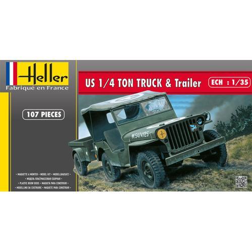 Maped Heller Joustra Us 1/4 Ton Truck & Trailer-Maped-Heller-Joustra