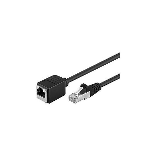 Goobay CAT 5e extension cable F/UTP, black, 15 m - RJ45 plug (8P8C) RJ45 jack (8P8C)