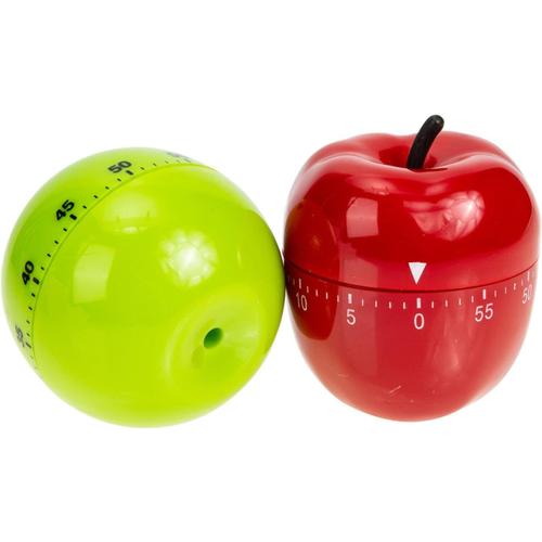 Rosso Shape Timer Minuteur De Cuisine 2 Pièces Minuterie De Cuisson Mécanique Pommes Forme Minuterie De Cuisson Compte À Rebours Minuterie De Cuisson Rappel De Noël Pommes Décoration Rappel De