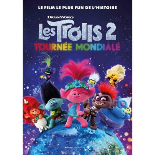 Affiche Officiel Cinéma Du Film D'animation Les Trolls 2 La Tournee Mondiale