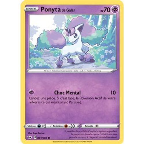 Ponyta De Galar - 81/202 - Epée Et Bouclier