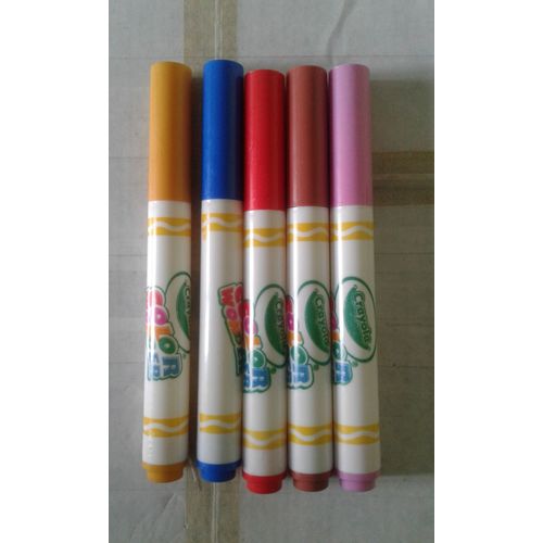 Lot De 5 Feutres Crayola Color Sonder (Bleu, Jaune, Rouge, Marron Et Rose)