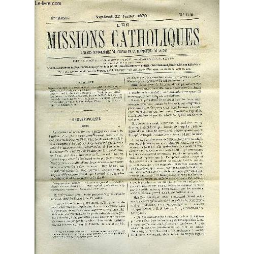 Les Missions Catholiques N° 109 - Chine, Suite Des Nouvelles Du Massacre, Etats Unis, Catholiques Et Protestants, Philippopolis, Bref Du Saint Père Aux Élèves De L École Bulgare Catholique Latine(...)