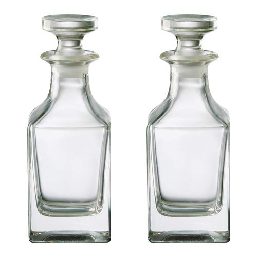 Transparent Dornberger - Mini Carafe Carrée - Lot De 2-150 Ml Par Carafe - Carafe En Verre Avec Bouchon - Gamme Stephanie - Ensemble De Carafes - Carafe À Vin Élégante - Carafe À Vin Moderne Avec