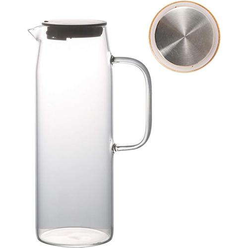 One Color Pichet En Verre Teapot De Verre Panceur De 1500 Ml Avec Couvercle De Poignée Olecranon Hole Ne Coule Pas Suspendu Avec Un Crochet Ne Prend Pas De Place Carafe Eau