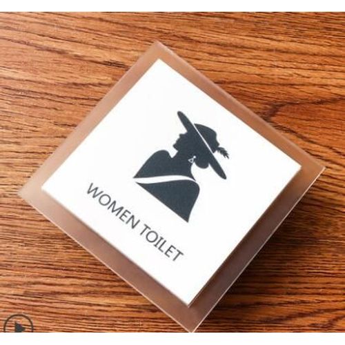 Autocollants muraux en acrylique 3D, signalisation de l'iode, lieux publics, toilettes, WC, fumage, WiFi, signe de sortie, plaque de bureau, adresse personnalisée, plaques de porte