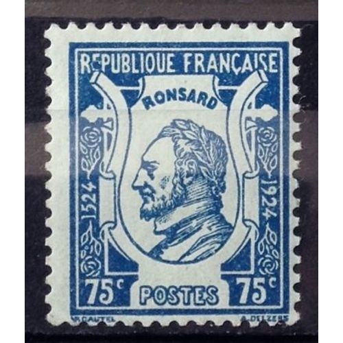 Ronsard 75c Bleu / Azuré (Impeccable N° 209) Neuf** Luxe (= Sans Trace De Charnière) - Cote 3,50 - France Année 1924 - N27775