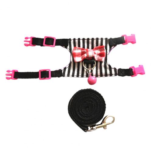 Bande De Sangle De Poitrine Pour Animaux De Compagnie Hamster Lapin Noeud Papillon Gilet De Harnais Laisse Corde De Traction Furets Rats Bowknot Sangle De Poitrine Petit Laisses Pour Animaux De Compag