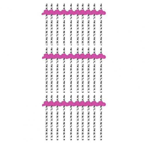 Pailles En Papier Décoratif Pour Enterrement De Vie De Jeune Fille, Qualité Alimentaire, Sans Bpa, Bord Lisse, Boule De Cowgirl, 30 Pièces