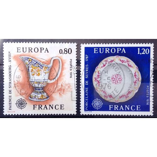 Série Europa 1976 - N° 1877 1878 Obl - France Année 1976 - N27090