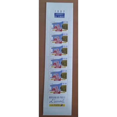 Carnet De 6 Timbres - Journée Du Timbre 1992 - L' Accueil Bureaux De Poste