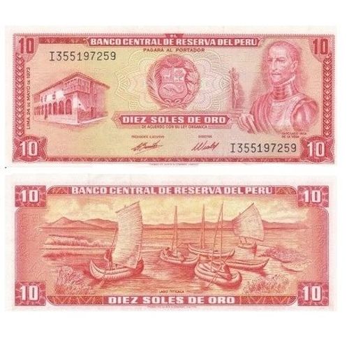 Billet Perou 10 Soles De Oro
