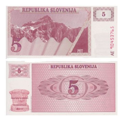 Billet Slovenie 5 Tolar