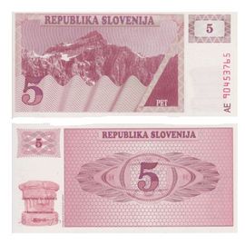 Billet Slovenie 5 Tolar