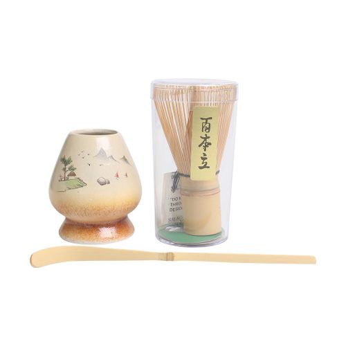 Support De Fouet À Thé En Céramique, Support De Rangement Pour Matcha, Ensemble De Repos Japonais, Bol De Cérémonie Décoratif, 3 Pièces