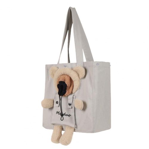 Sac Fourre-Tout Léger Polyvalent Pour Animaux De Compagnie, Poche Electrolux Pour Chat, Fermeture À Bouton, Décor D'ours De Dessin Animé, Mode Pour Chien