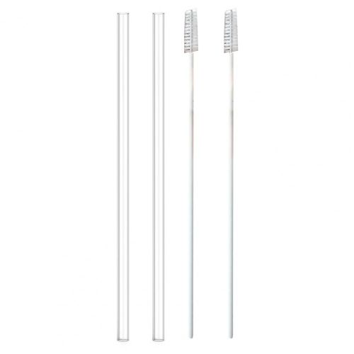 Pailles À Eau Bouillante Transparentes En Silicone, Universelles Avec Brosse De Nettoyage, Accessoires Pour Gobelets, 2/3 Pièces