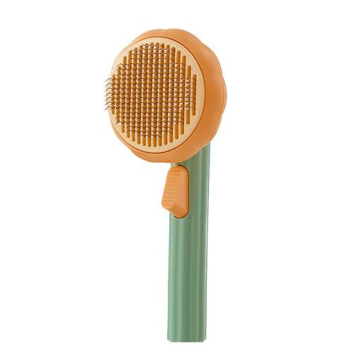 Brosse En Forme De Citrouille Pour Animaux De Compagnie, Autonettoyante, Pour Éliminer Les Sous-Couches Lâches Et Les Poils Emmêlés, Peigne De Toilettage Pour Chiens Et Chats